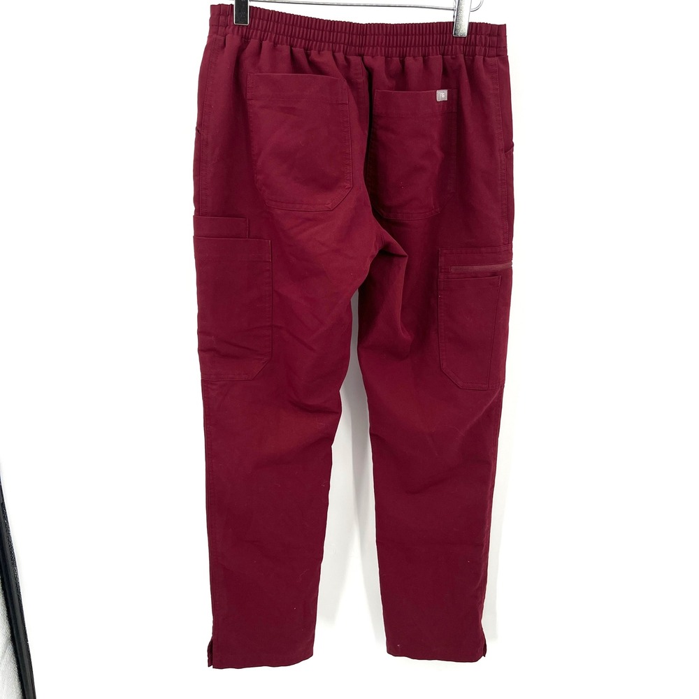 FIGS Yola Skinny High Waisted Scrub Pants Cranberry Red Size XS/P - Picture 3 of 10